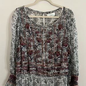 Anthropologie Embellished dress with full slip